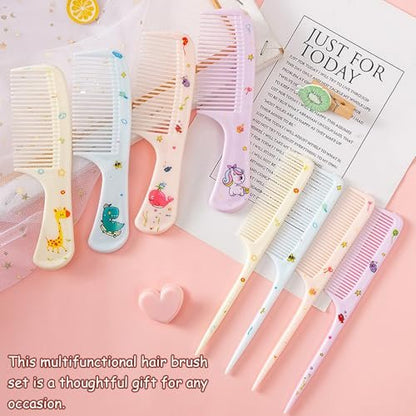 4-Pack Baby Comb Set – Cute Mini Mouse Tail Hair Combs for Toddlers, Kids, Wet & Dry Hair, Anti-Static (Four Colors)