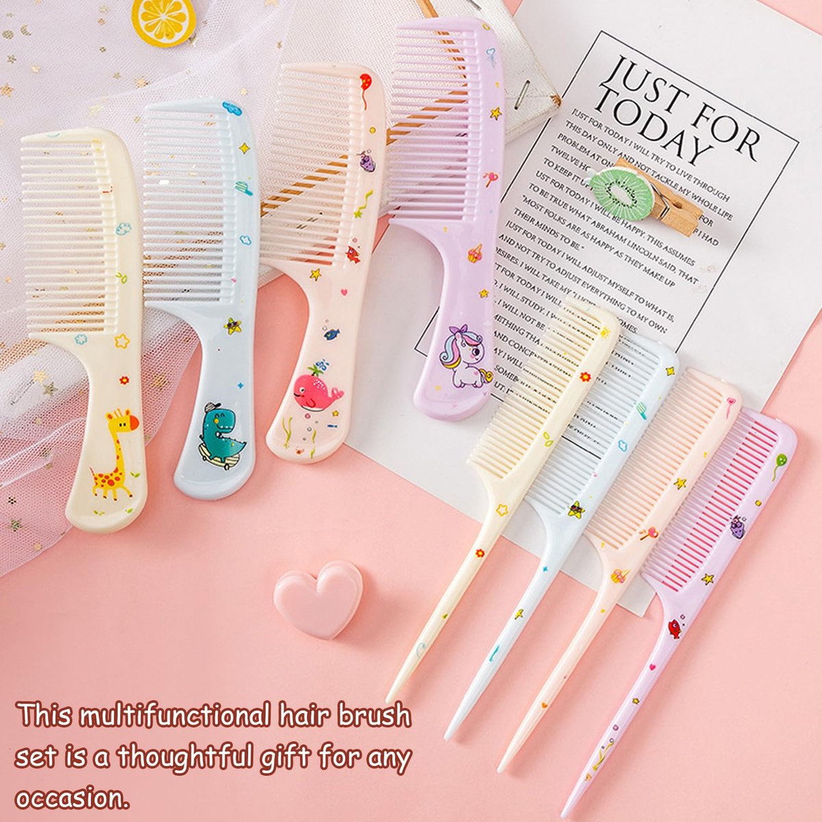 4-Pack Baby Comb Set – Cute Mini Mouse Tail Hair Combs for Toddlers, Kids, Wet & Dry Hair, Anti-Static (Four Colors) - görsel 3