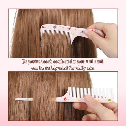 4-Pack Baby Comb Set – Cute Mini Mouse Tail Hair Combs for Toddlers, Kids, Wet & Dry Hair, Anti-Static (Four Colors) - görsel 8