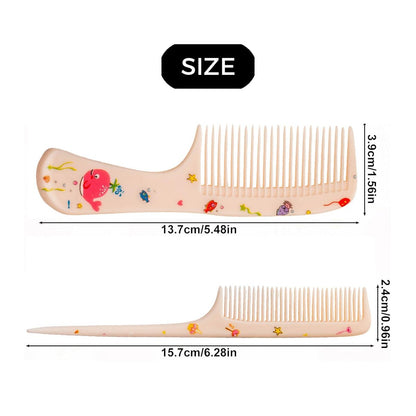 4-Pack Baby Comb Set – Cute Mini Mouse Tail Hair Combs for Toddlers, Kids, Wet & Dry Hair, Anti-Static (Four Colors)