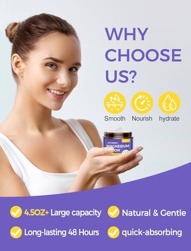 Wagomars Natural Magnesium Lotion - Magnesium Cream with Arnica, Shea Butter & Coconut Oil, Moisturizing Body Cream for All Skin Types, 4.5 Fl Oz - görsel 3