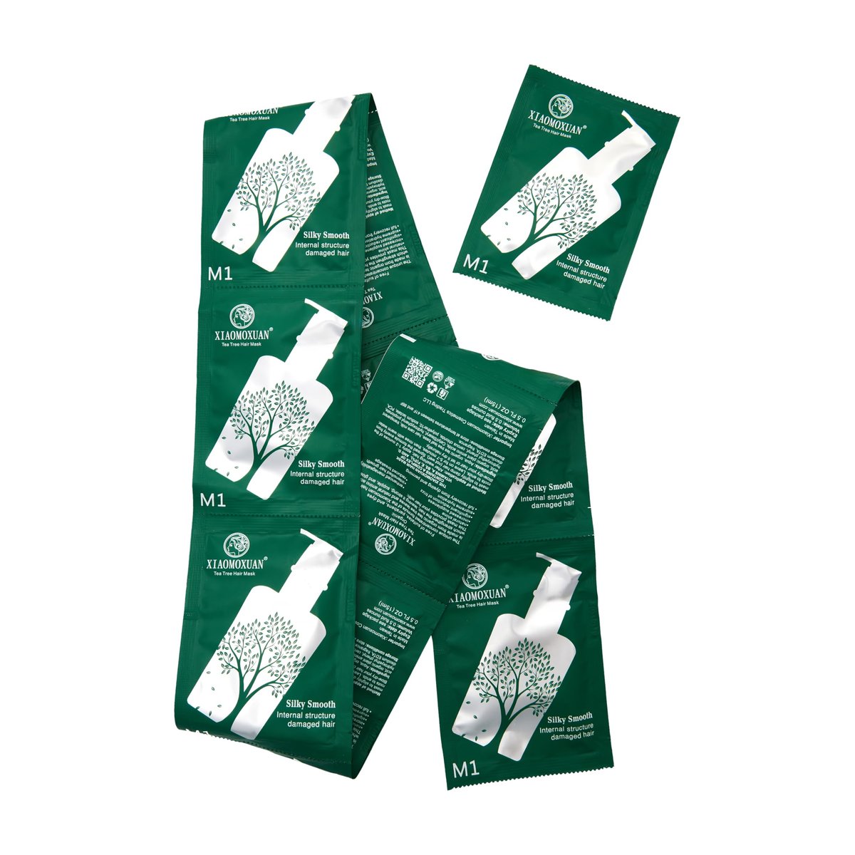 Tea Tree Hair Mask Sample Packets - Travel Pack of 10 Sample Sachets by Xiaomoxuan - görsel 1
