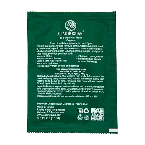 Tea Tree Hair Mask Sample Packets - Travel Pack of 10 Sample Sachets by Xiaomoxuan - görsel 6