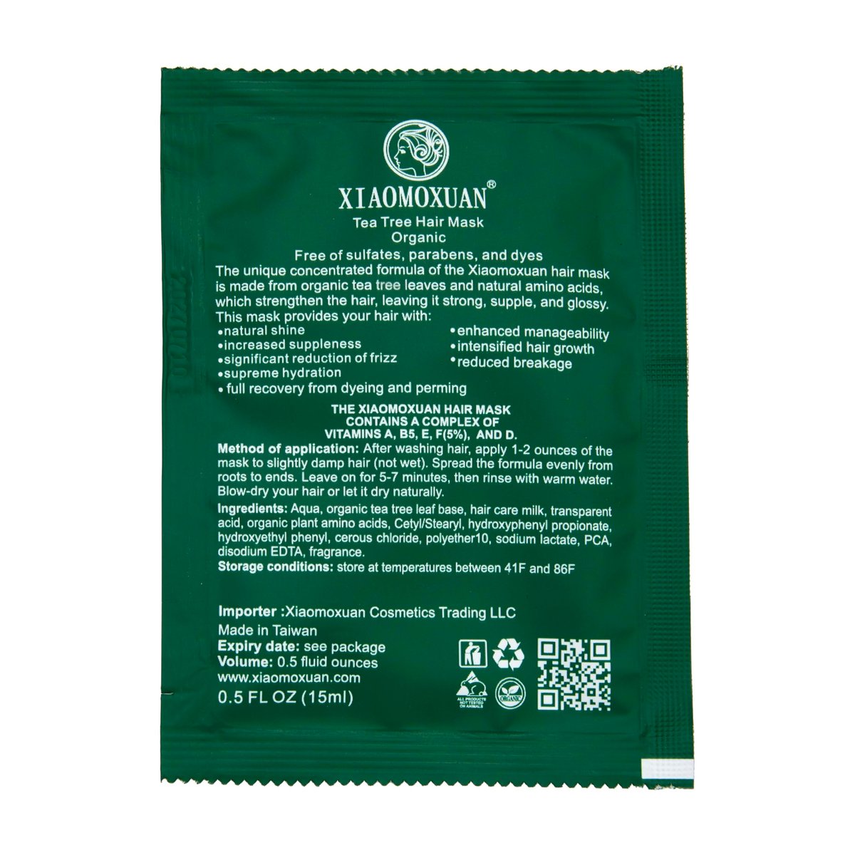 Tea Tree Hair Mask Sample Packets - Travel Pack of 10 Sample Sachets by Xiaomoxuan - görsel 5