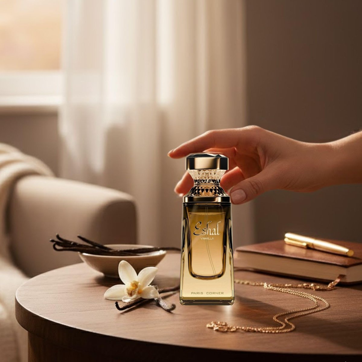 Paris Corner Eshal Vanilla EDP for Women - 3.4 Fl Oz | Sweet, Warm & Long-Lasting Fragrance Avelisse