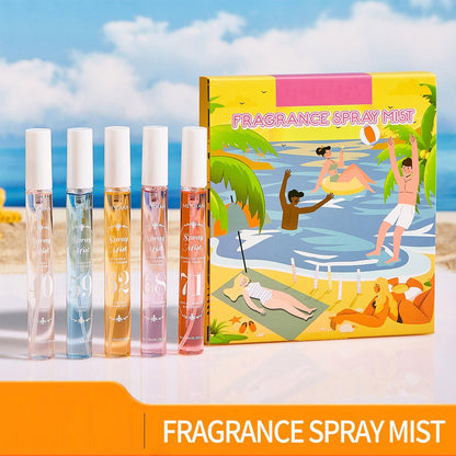 MeiPlumLai Perfume Fragrance Mist Set - 5 Long-Lasting Fresh Fruity Scents for Hair & Body, Travel Size Mini Perfume Spray Gift Set for Women (5 x 1.65 Fl Oz)