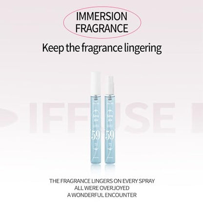 MeiPlumLai Perfume Fragrance Mist Set - 5 Long-Lasting Fresh Fruity Scents for Hair & Body, Travel Size Mini Perfume Spray Gift Set for Women (5 x 1.65 Fl Oz)