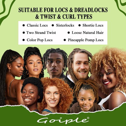 Rose Water for Hair Loc Spray Refreshing for Locs - Rose Water Hair Scalp Moisturizer Hydrating Dreadlock Rosewater & Peppermint Spray - Loc Brush for Dreads Comfortable Massage Wide Tooth Comb (2PCS)