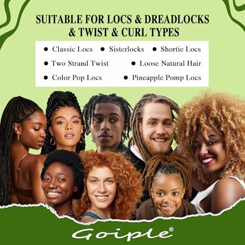 Rose Water for Hair Loc Spray Refreshing for Locs - Rose Water Hair Scalp Moisturizer Hydrating Dreadlock Rosewater & Peppermint Spray - Loc Brush for Dreads Comfortable Massage Wide Tooth Comb (2PCS) - görsel 16