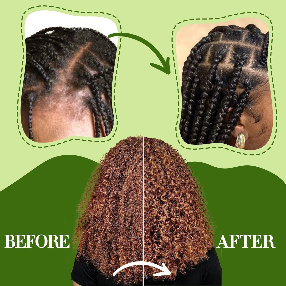 Rose Water for Hair Loc Spray Refreshing for Locs - Rose Water Hair Scalp Moisturizer Hydrating Dreadlock Rosewater & Peppermint Spray - Loc Brush for Dreads Comfortable Massage Wide Tooth Comb (2PCS) - görsel 13