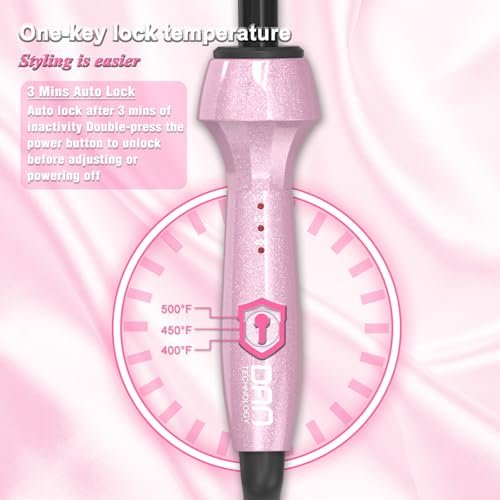 Dan 500℉ Hot Comb for Black Hair - Electric Hot Comb Straightener for Wigs, Dual Voltage Pressing Comb, Adjustable Temperature, 60 Min Auto Shut Off (Pink) Avelisse