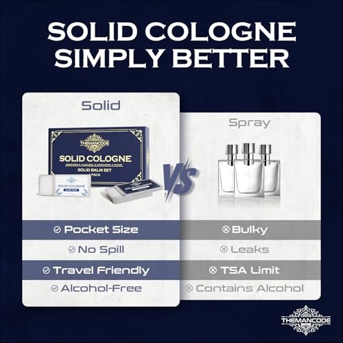 THEMANCODE Solid Cologne for Men - 4 Pack Sandalwood, Vetiver, Cedarwood, Sage - Long-Lasting Solid Perfume Gifts - görsel 8