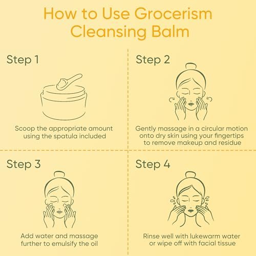 Grocerism Cleansing Balm Makeup Remover - Manuka Honey & Grass-Fed Tallow with Soothing Cica - Melts Waterproof Mascara & SPF - Non-Comedogenic for Sensitive Dry Skin & Eyes - 3.53 oz Avelisse