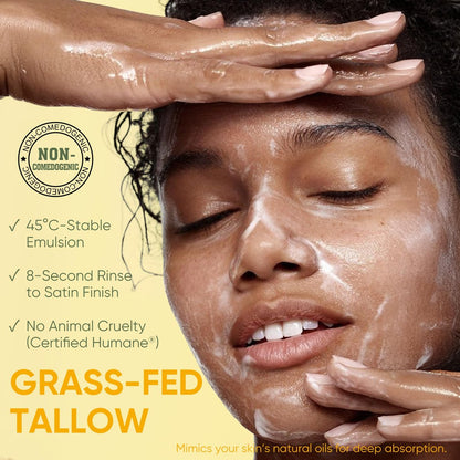 Grocerism Cleansing Balm Makeup Remover - Manuka Honey & Grass-Fed Tallow with Soothing Cica - Melts Waterproof Mascara & SPF - Non-Comedogenic for Sensitive Dry Skin & Eyes - 3.53 oz Avelisse