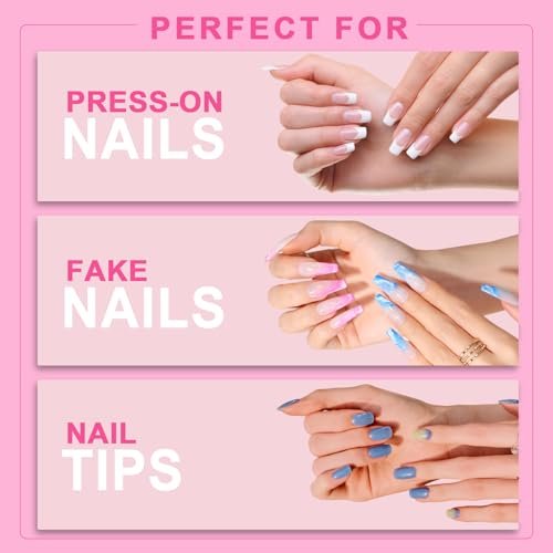 Mevanchica Super Strong Nail Glue – Extra Long Lasting Adhesive for Press On Nails, Nail Tips & Acrylic Fingernails with Brush Tip Applicator - görsel 8