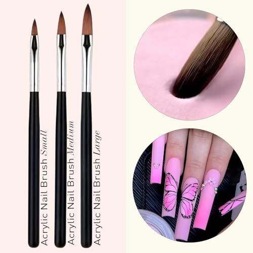 LIGHT RAIN 34Pcs Nail Art Brush Set - Complete Kit with Dotting Tool, Liner Brushes, Acrylic Brushes, Ombre Brush, Cuticle Tool, Rhinestone Picker Pencil for Beginner to Pro Nail Design - görsel 8