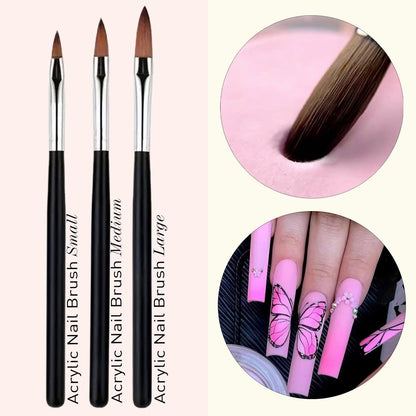 LIGHT RAIN 34Pcs Nail Art Brush Set - Complete Kit with Dotting Tool, Liner Brushes, Acrylic Brushes, Ombre Brush, Cuticle Tool, Rhinestone Picker Pencil for Beginner to Pro Nail Design