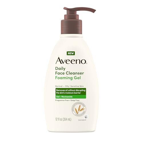 Aveeno Daily Foaming Gel Facial Cleanser, Fragrance Free, 12 fl. oz - görsel 2