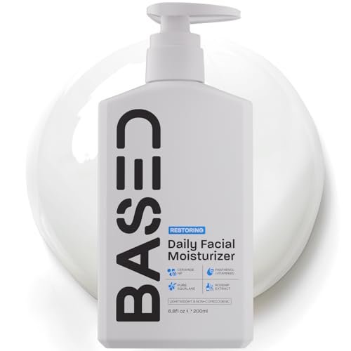 BASED Men's Daily Face Moisturizer with Squalane & Rosehip Oil - Strengthen Skin Barrier, All Skin Types (6.8 Fl Oz) - görsel 2