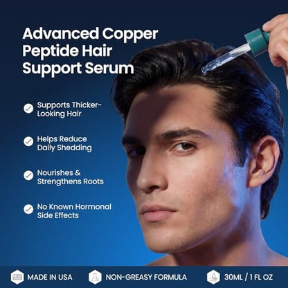 Fleava Hair Regrowth Serum for Thinning Hair, 30ml – Clinically Backed Peptides, Biotin, Ginseng & Scutellaria – Supports Hair Growth, Strengthens Roots, and Promotes Healthier Scalp Avelisse