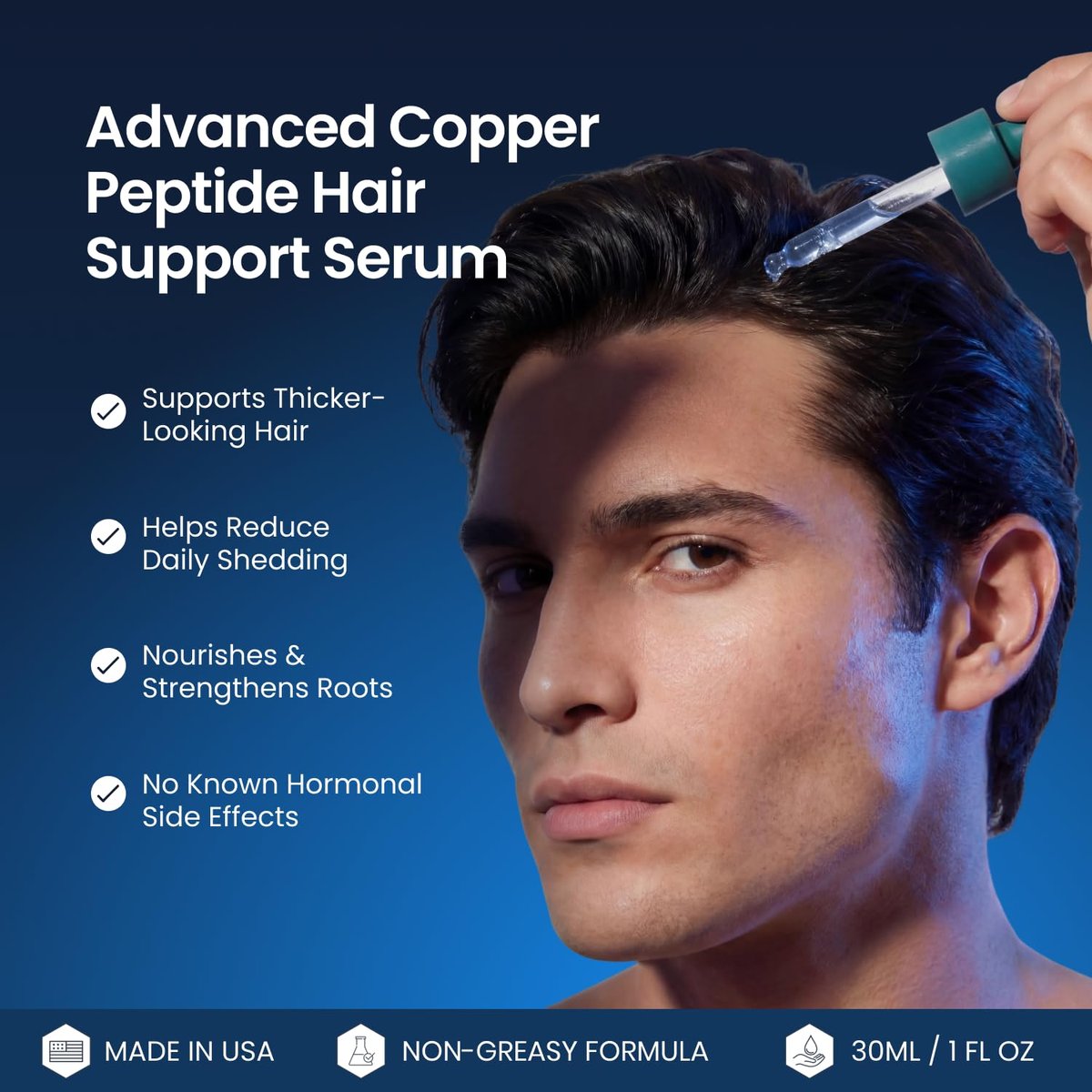 Fleava Hair Regrowth Serum for Thinning Hair, 30ml – Clinically Backed Peptides, Biotin, Ginseng & Scutellaria – Supports Hair Growth, Strengthens Roots, and Promotes Healthier Scalp Avelisse