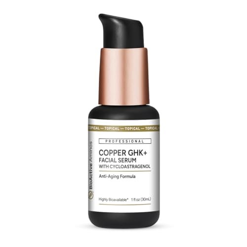 Quicksilver Scientific Copper GHK+ Facial Serum with Cycloastragenol – Copper Peptide Serum for Healthy Skin Support, Smooth Complexion & Glow – Gluten-Free, Vegan & Non-GMO – 1 fl oz Avelisse