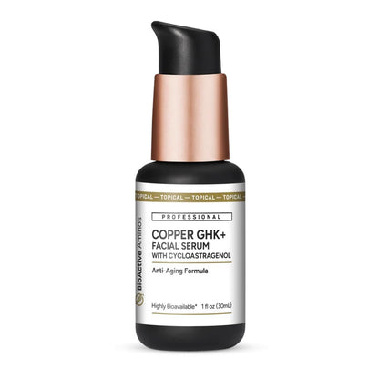 Quicksilver Scientific Copper GHK+ Facial Serum with Cycloastragenol – Copper Peptide Serum for Healthy Skin Support, Smooth Complexion & Glow – Gluten-Free, Vegan & Non-GMO – 1 fl oz Avelisse