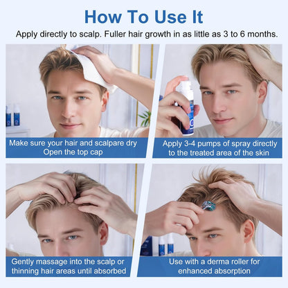 5% Minoxidil Extra Strength Hair Regrowth Spray for Men and Women - 7 Pack (60ml Each) | Thicker, Healthier Hair & Beard Growth Treatment Avelisse