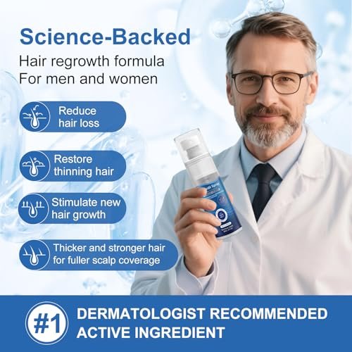 5% Minoxidil Extra Strength Hair Regrowth Spray for Men and Women - 7 Pack (60ml Each) | Thicker, Healthier Hair & Beard Growth Treatment Avelisse