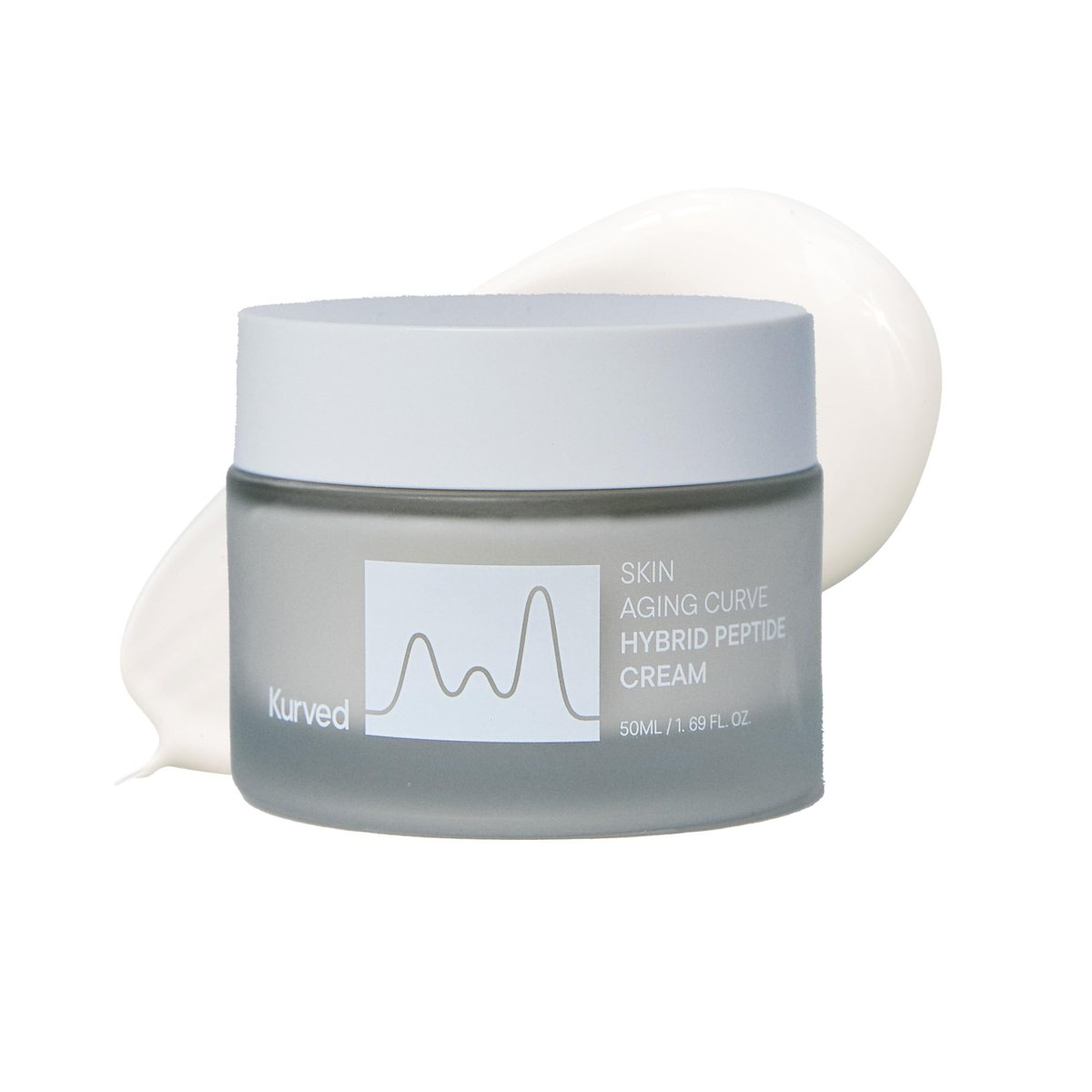 Kurved Skin Aging Curve Hybrid Peptide Cream – Firming & Lifting Face Moisturizer, Anti-Aging Wrinkle Cream for Fine Lines, Improves Radiance, Day & Night, 1.69 fl oz (50 mL) - görsel 1