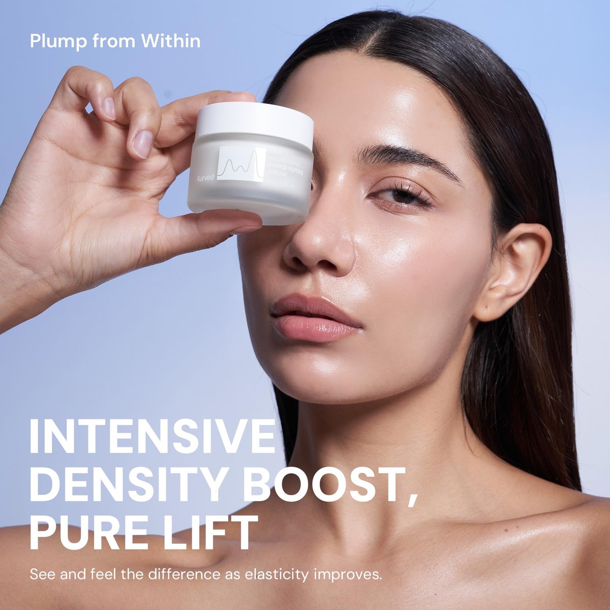 Kurved Skin Aging Curve Hybrid Peptide Cream – Firming & Lifting Face Moisturizer, Anti-Aging Wrinkle Cream for Fine Lines, Improves Radiance, Day & Night, 1.69 fl oz (50 mL) - görsel 3
