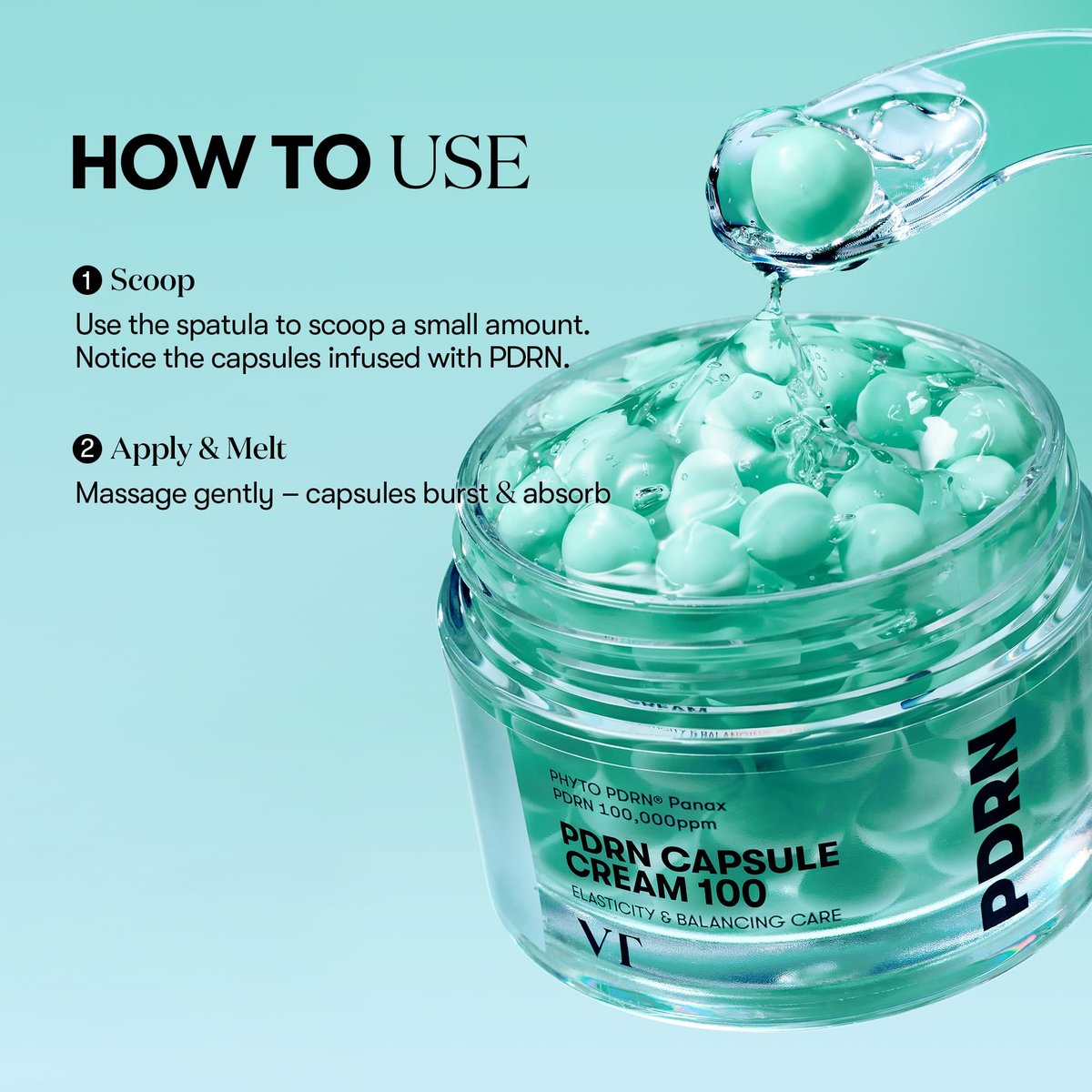 VT COSMETICS PDRN Capsule Cream 100 – Hydrating Face Moisturizer with 100,000ppm PDRN, Hyaluronic Acid & 9 Peptides, Firming & Plumping Korean Skin Care (1.69 fl oz) - görsel 13