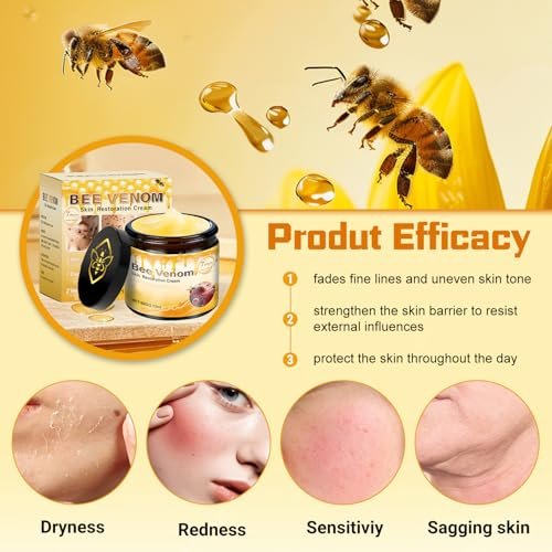2 PCS Bee Venom Skin Restoration Cream – Firm, Rejuvenate & Smooth Wrinkles & Fine Lines Avelisse