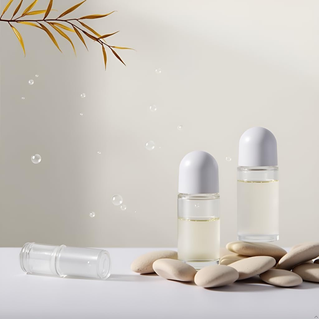 2 Pcs 50ML Glass Empty Roller Bottles with Plastic Roller Ball - Leak Proof Refillable Roll On Containers for Essential Oils, Perfume, and Massage Oils - görsel 16