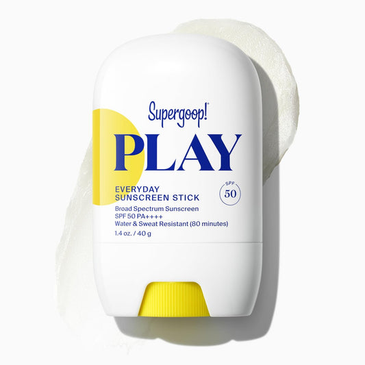 Supergoop! PLAY Everyday Sunscreen Stick SPF 50 - Lightweight, Non-Greasy, Fragrance Free - Water & Sweat Resistant - 1.4 oz Avelisse