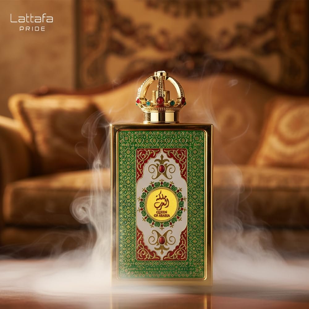 Lattafa Pride Queen of Arabia Eau de Parfum – Floral, Woody, Sweet, Amber – Long-Lasting Women's Perfume, 3.4 oz (100 ml) Avelisse