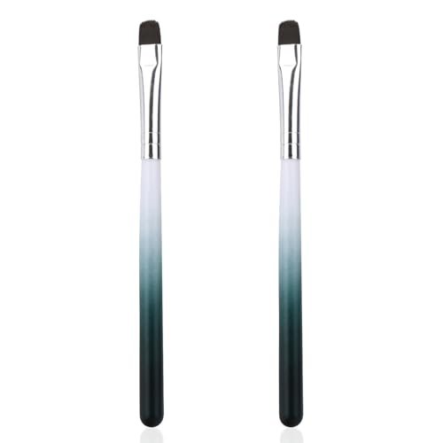 2-Piece Nail Clean Up Brush Set – Professional Flat Head Gel Polish Remover Pen for Precise Nail Art Design & Cuticle Cleaning - görsel 2