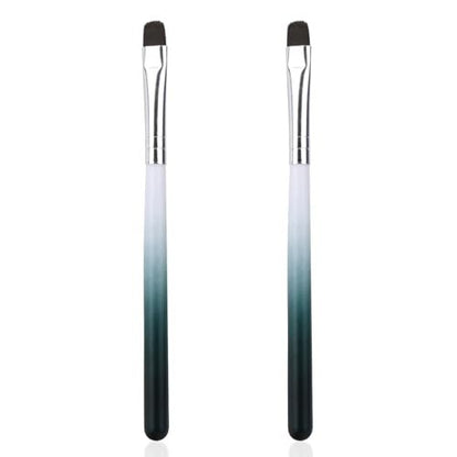2-Piece Nail Clean Up Brush Set – Professional Flat Head Gel Polish Remover Pen for Precise Nail Art Design & Cuticle Cleaning