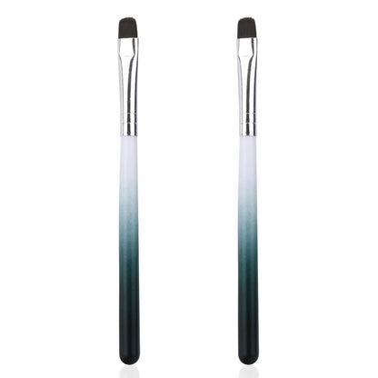 2-Piece Nail Clean Up Brush Set – Professional Flat Head Gel Polish Remover Pen for Precise Nail Art Design & Cuticle Cleaning