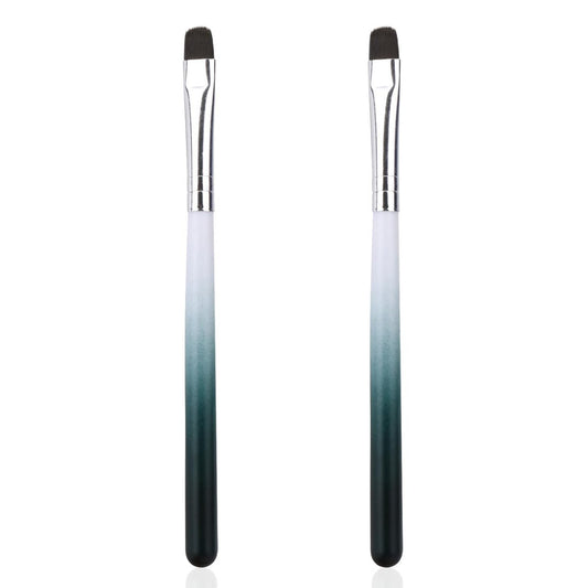 2-Piece Nail Clean Up Brush Set – Professional Flat Head Gel Polish Remover Pen for Precise Nail Art Design & Cuticle Cleaning