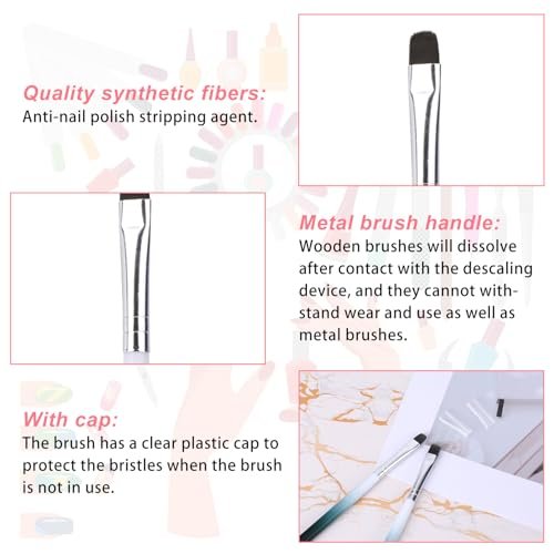2-Piece Nail Clean Up Brush Set – Professional Flat Head Gel Polish Remover Pen for Precise Nail Art Design & Cuticle Cleaning - görsel 6