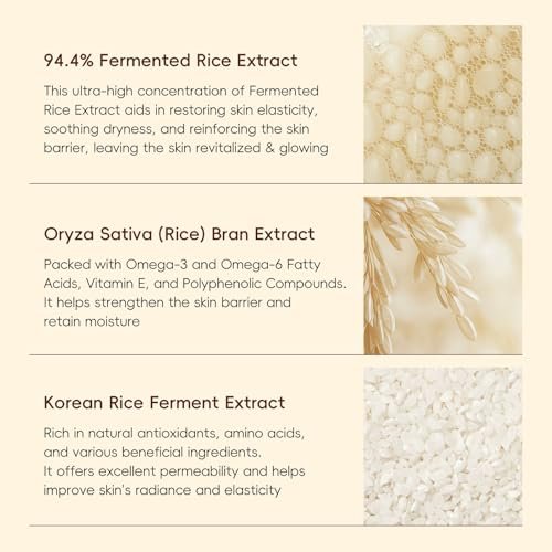 Moisturizing Korean Rice Skin Care Set – Radiance Skincare 5-Step Routine for Glowing Skin, All Skin Types Avelisse