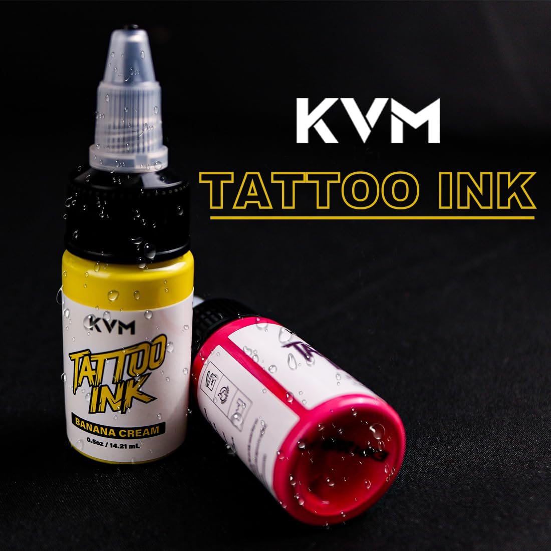 KVM Tattoo Ink 28 Color Set – High Saturation, Smooth Flow for Professional Tattoo Artists Avelisse