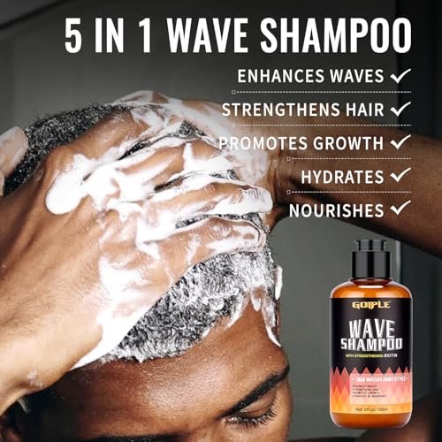 Natural Wave Pomade Strong Hold Easy Wash 360 Wave Training Hair Cream for Men - Water-Based Moisture Control, 360 Waves Wash Shampoo Enhancer Avelisse