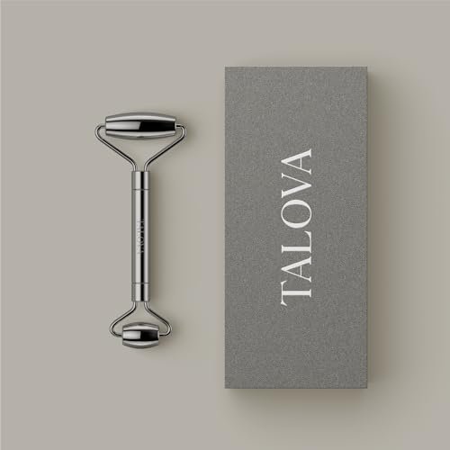 TALOVA 304-Grade Stainless Steel Facial Roller – Anti-Aging Massage Tool for Lymphatic Drainage, Puffiness Reduction, and Jawline Lifting Avelisse