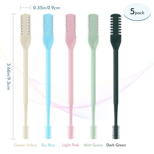 CNDNO 5-Pack 2-in-1 Double Sided Nasal Hair Cutter - Portable 360° Rotating Manual Nose Hair Trimmer for Men and Women (Colorful Set) - görsel 4