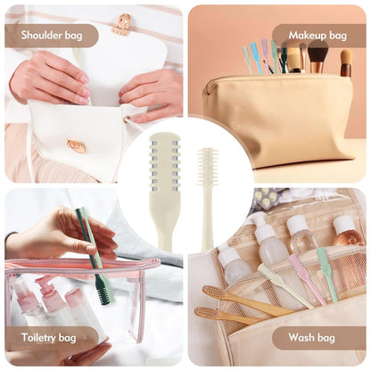 CNDNO 5-Pack 2-in-1 Double Sided Nasal Hair Cutter - Portable 360° Rotating Manual Nose Hair Trimmer for Men and Women (Colorful Set)