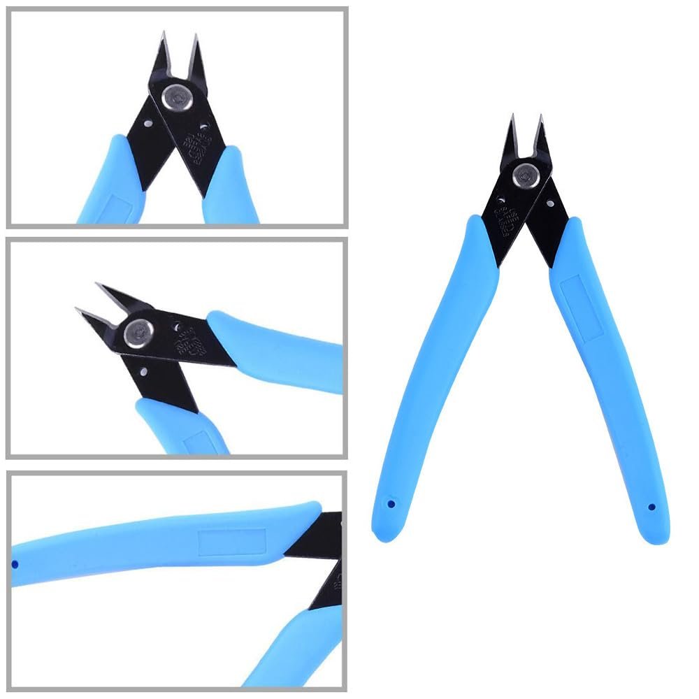 NentMent 2 Pack Nail Art Scissors Rhinestone Remover Micro Flush Cutters Pliers - Precision Micro Wire Cutter Diagonal Side Cutters for Nail Charms, Gems, Pearls, Crystals Removal Tool - görsel 13