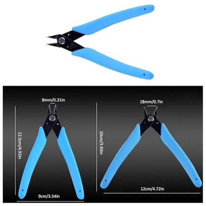 NentMent 2 Pack Nail Art Scissors Rhinestone Remover Micro Flush Cutters Pliers - Precision Micro Wire Cutter Diagonal Side Cutters for Nail Charms, Gems, Pearls, Crystals Removal Tool