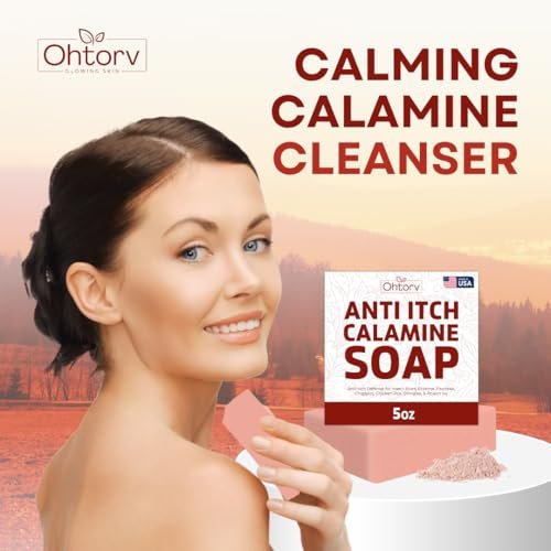 Calamine Soap Bar – All Natural Instant Itch Relief – Calming Calamine Soap for Itchy Skin, Insect Bite, Eczema, Poison Ivy Rash, Chicken Pox – Pure Anti-Itch Body Wash Made in USA – Large 5oz Bar - görsel 12